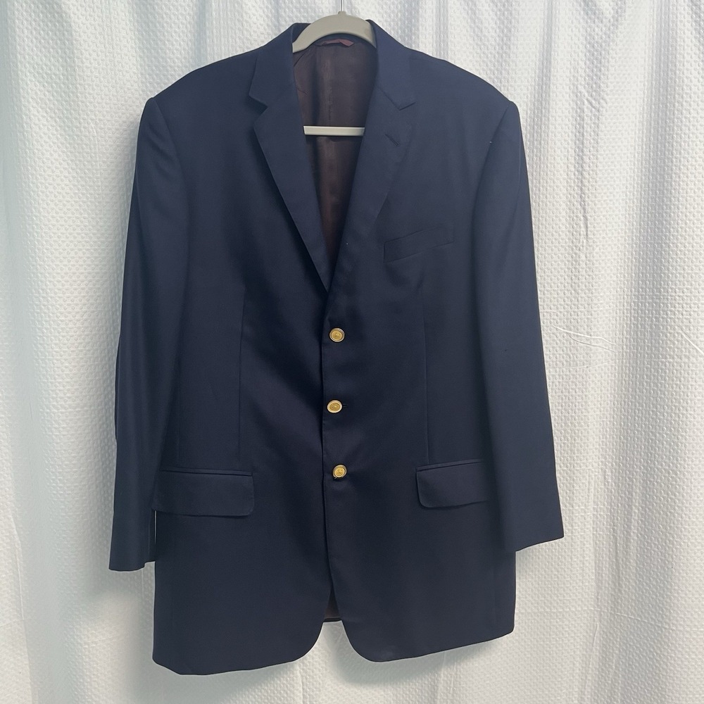 Loro Piana men's‎ Navy Blue Cashmere cloud Blazer Gold Buttons luxury 40R